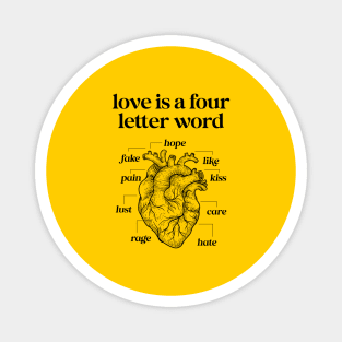 Love is a four letter word Magnet